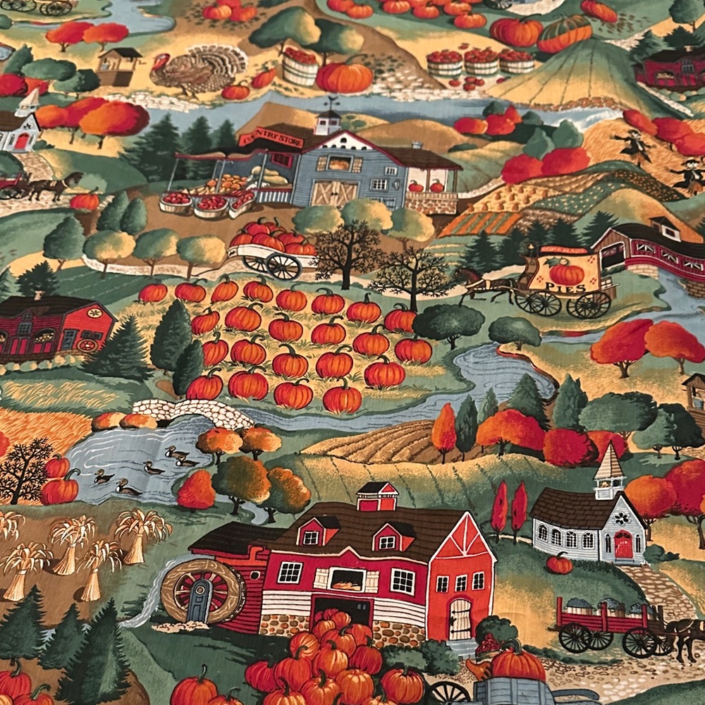 Autumn Harvest Scenic Tablecloth